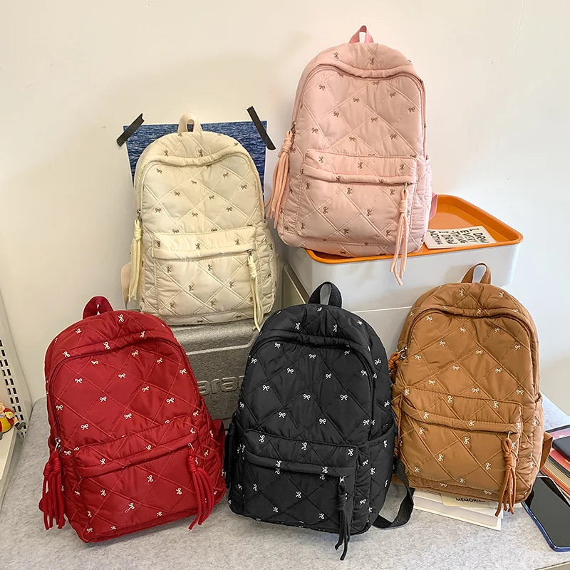 New Large Capacity Children's School Backpack Lightweight Bow Students Schoolbag School Bags Boys Girls Tutoring Bag Laptop Bag
