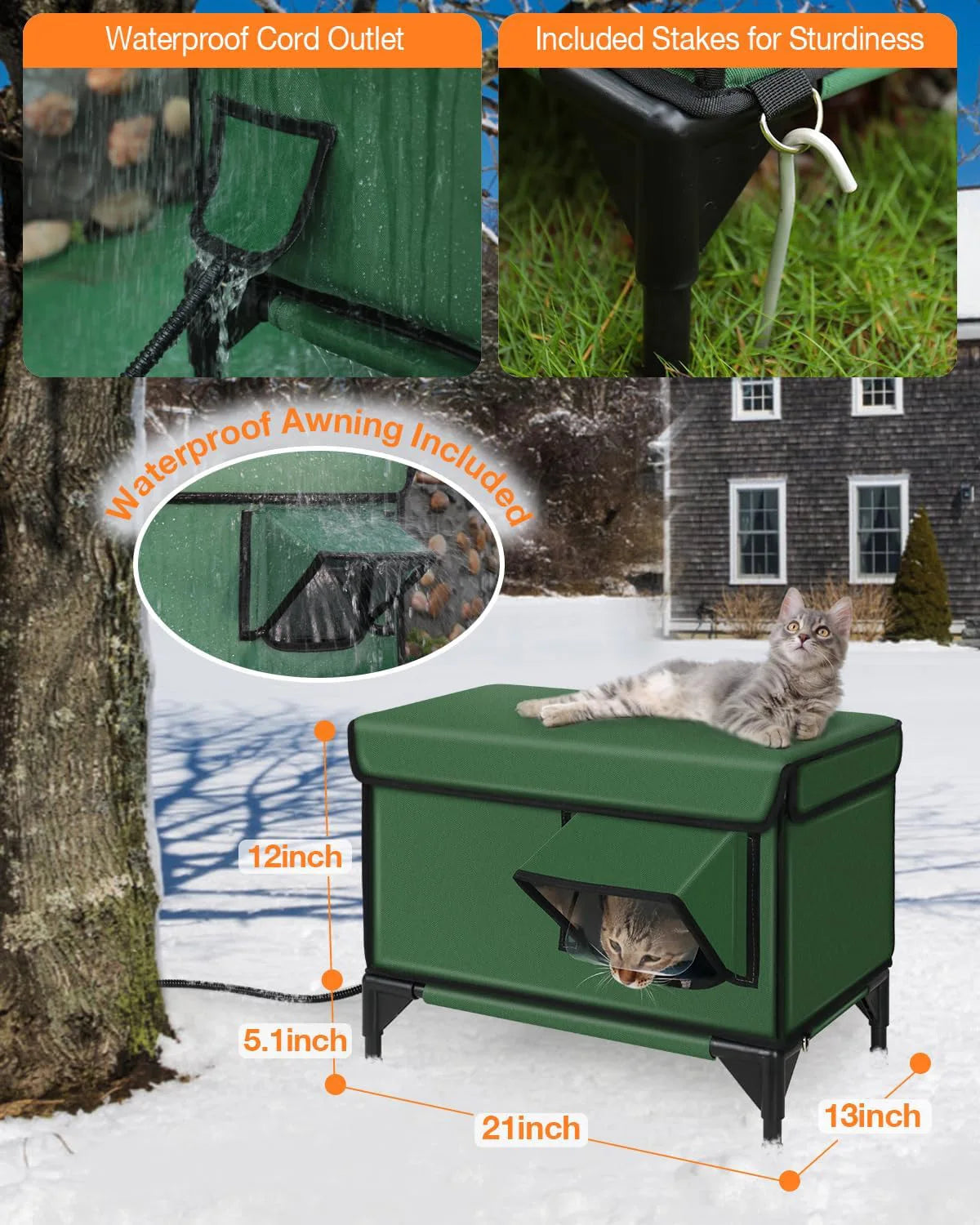 Cat litter Outdoor heating and insulation Cat litter Foldable  cage  delivery room Pet house Universal in all seasons