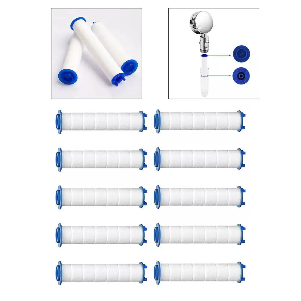 10PC Shower Head Water Filter Replacement Cartridge 24x115mm For Bathroom Shower Water Cleaner Tool Water Purification Cartridge
