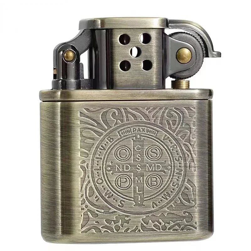 ZORRO Vintage Metal Constantine Kerosen Lighter Flint Copper Oil Cigarette Lighter Antique Series Lighter