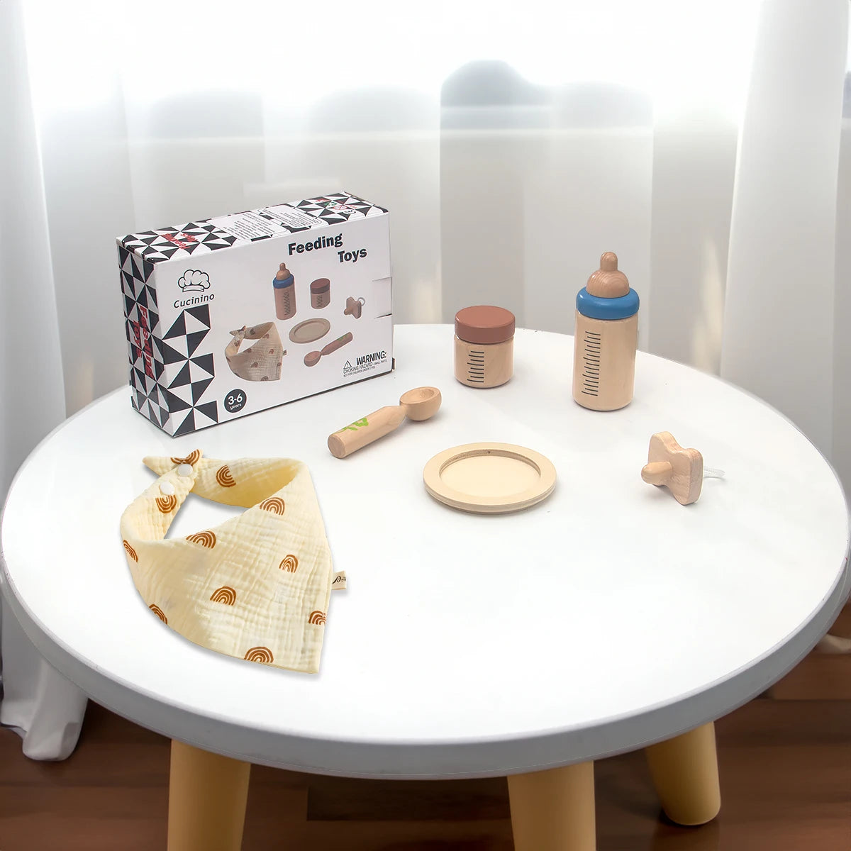Baby Doll Feeding Set Early Learning Pretend Play Baby Doll Bottles Toy for Children Preschool Age