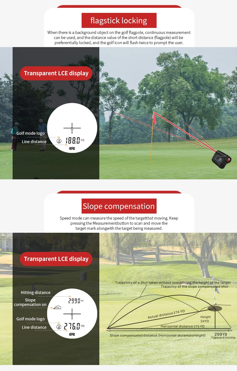 1000m Laser Distance Meter Rangefinder for Golf Rangefinder Hunting Telescope Speed Meter