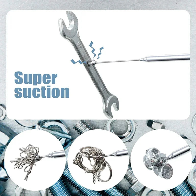 Telescopic magnetic pen mini portable retractable pick-up rod can pick up nuts and bolts convenient tool