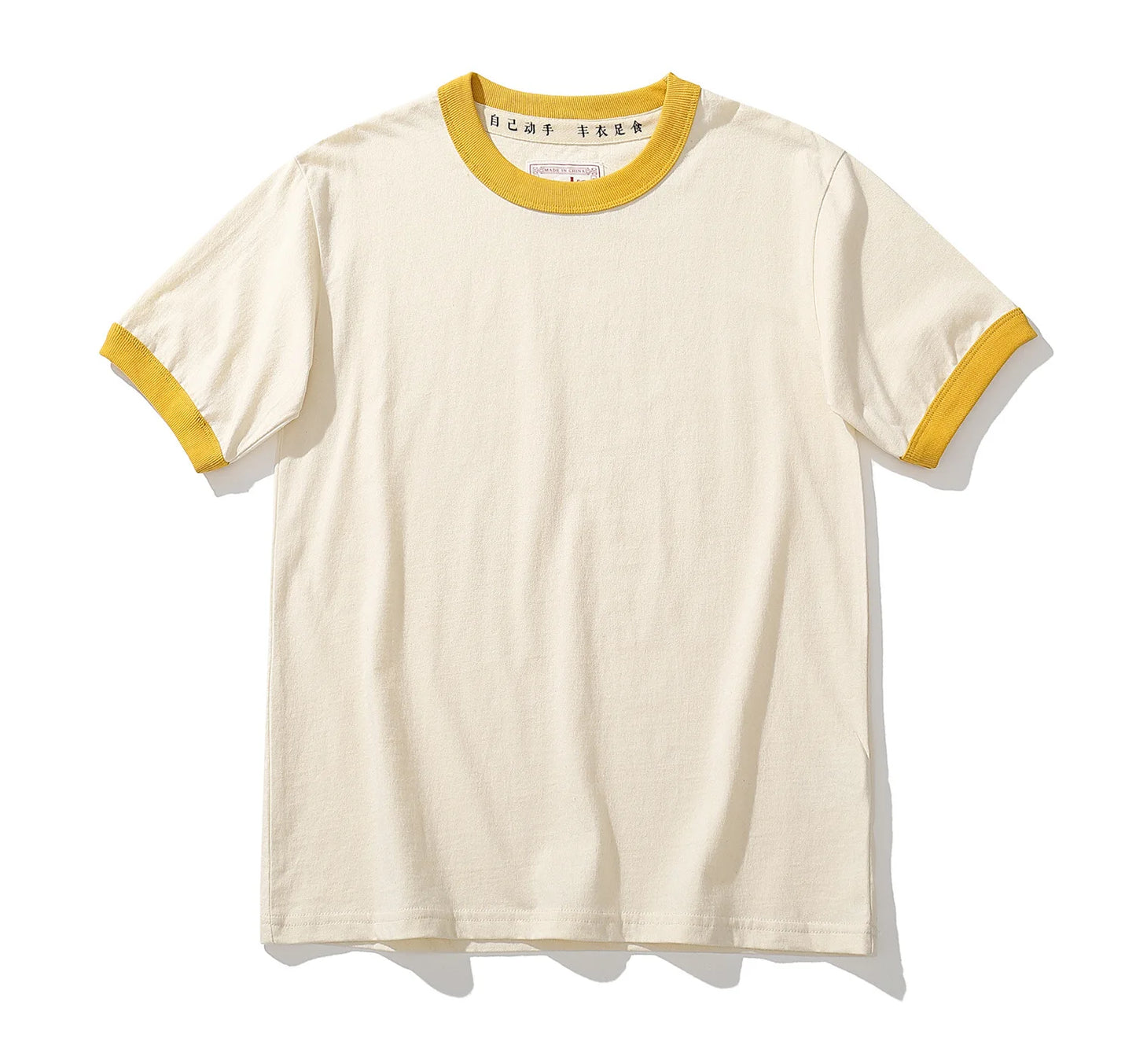 Summer New Couple Beach Tops  Fashion Casual Stitching Color Collar Tee Short Sleeve of Unisex Cotton Comfortable O-Neck T-shirt