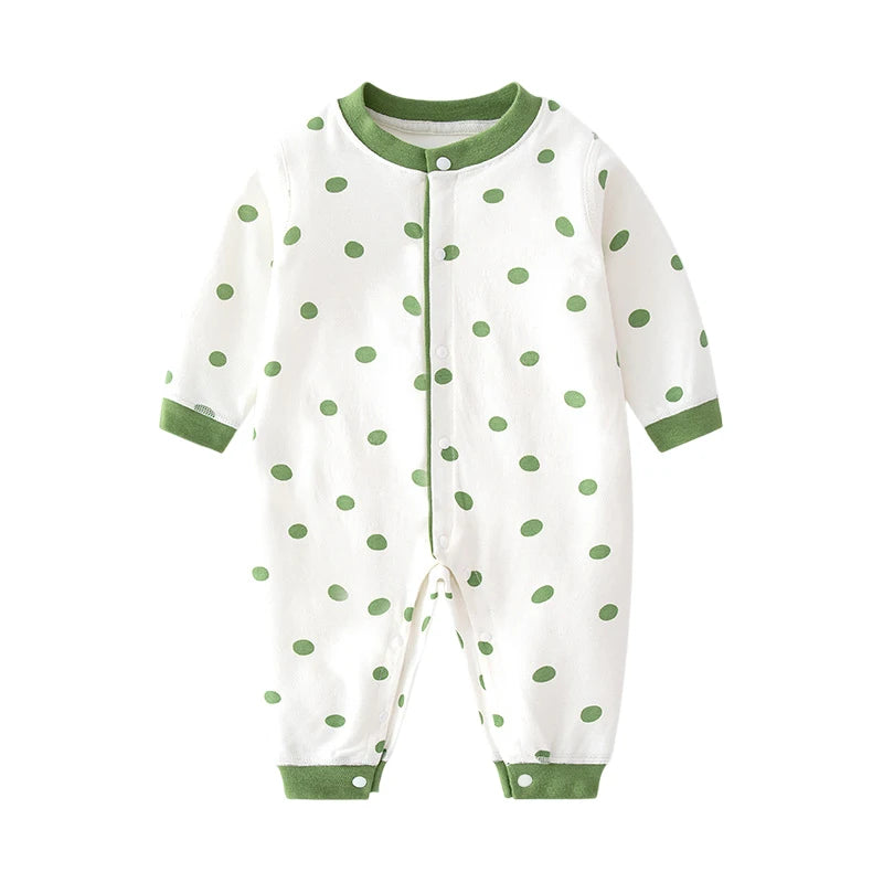 Baby One-piece Clothes Long-sleeved Cotton Newborn Pajamas Rompers Baby Air-conditioned Clothes Spring and Autumn