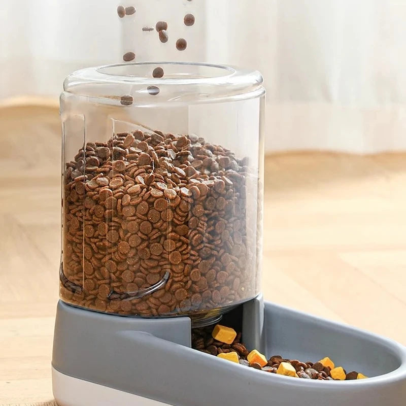All-Size Pet Kit: Adjustable Height Feeder&Dish for Puppy/Senior Cats, Split-Design Non-Electric, Portable Spill-Free Solution
