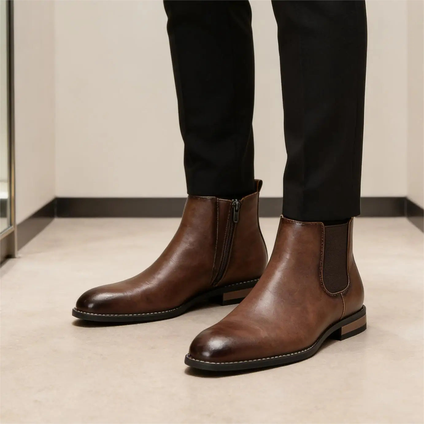 Boots Men Casual Brand Comfortable 2026 Fashion Boots Leather