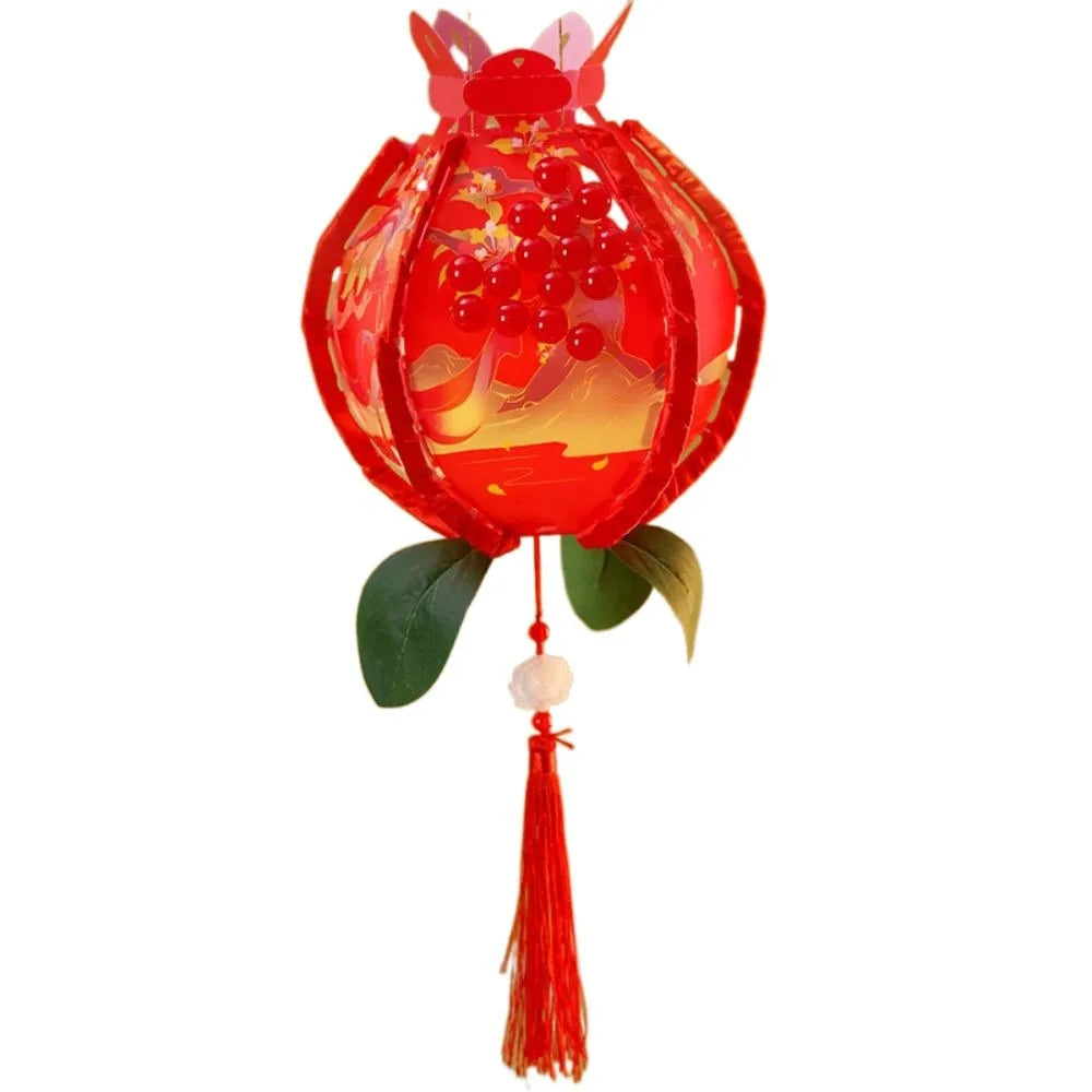 Rabbit Pomegranate Lantern Glowing Chinese Style Mid-Autumn Lanterns Handmade DIY Handheld Lanterns Mid Autumn Festival