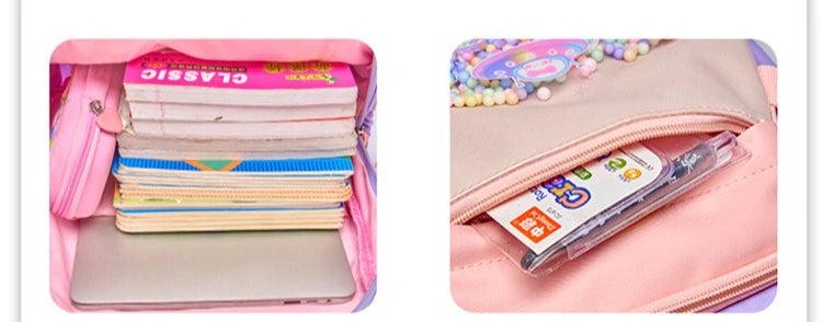 2026 Primary School Girls' Schoolbag Kawaii Lightweight Children's Bag Waterproof Bags Colorful Travel Backpack Mochilas Gifts