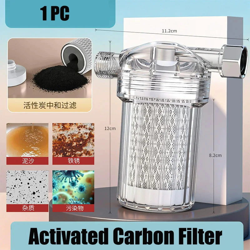 Universal Water Purifier Shower Filter Output Activated Carbon Remove Heavy Metals Chlorine Fluoride Water Heater Purification
