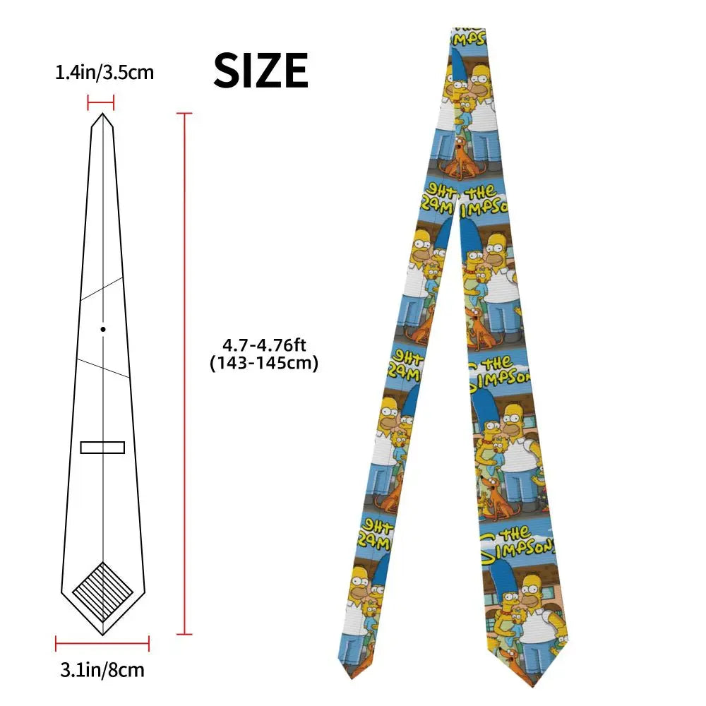 Personalized The S-Simpsones Homer Neck Ties Men Formal Silk Wedding Neckties
