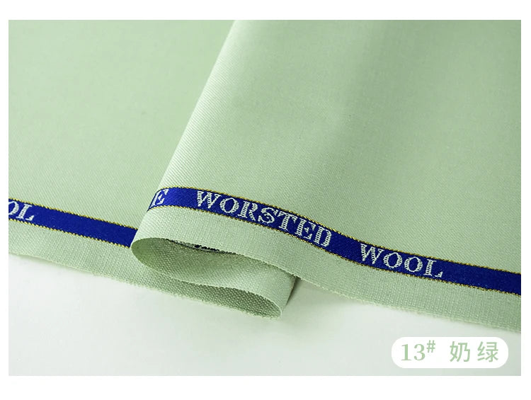 High Count 50% Worsted Wool Fabric For Suits Sewing Blazer Vest Pants Coat DIY High End 280g/m Serge Cloth Material 50X150cm