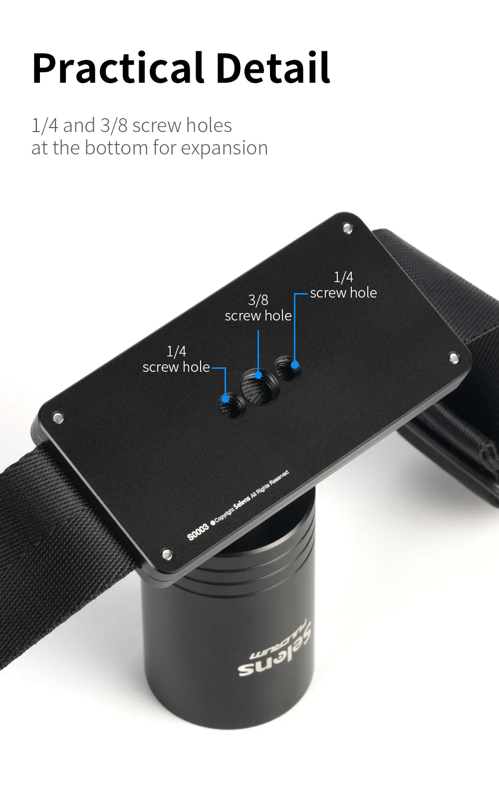 Selens Adjustable Camera Gimbal Belt Gimbal Stabilizer Weight Support Hip Belt Waist Mount for Long Standing Filming Compatible
