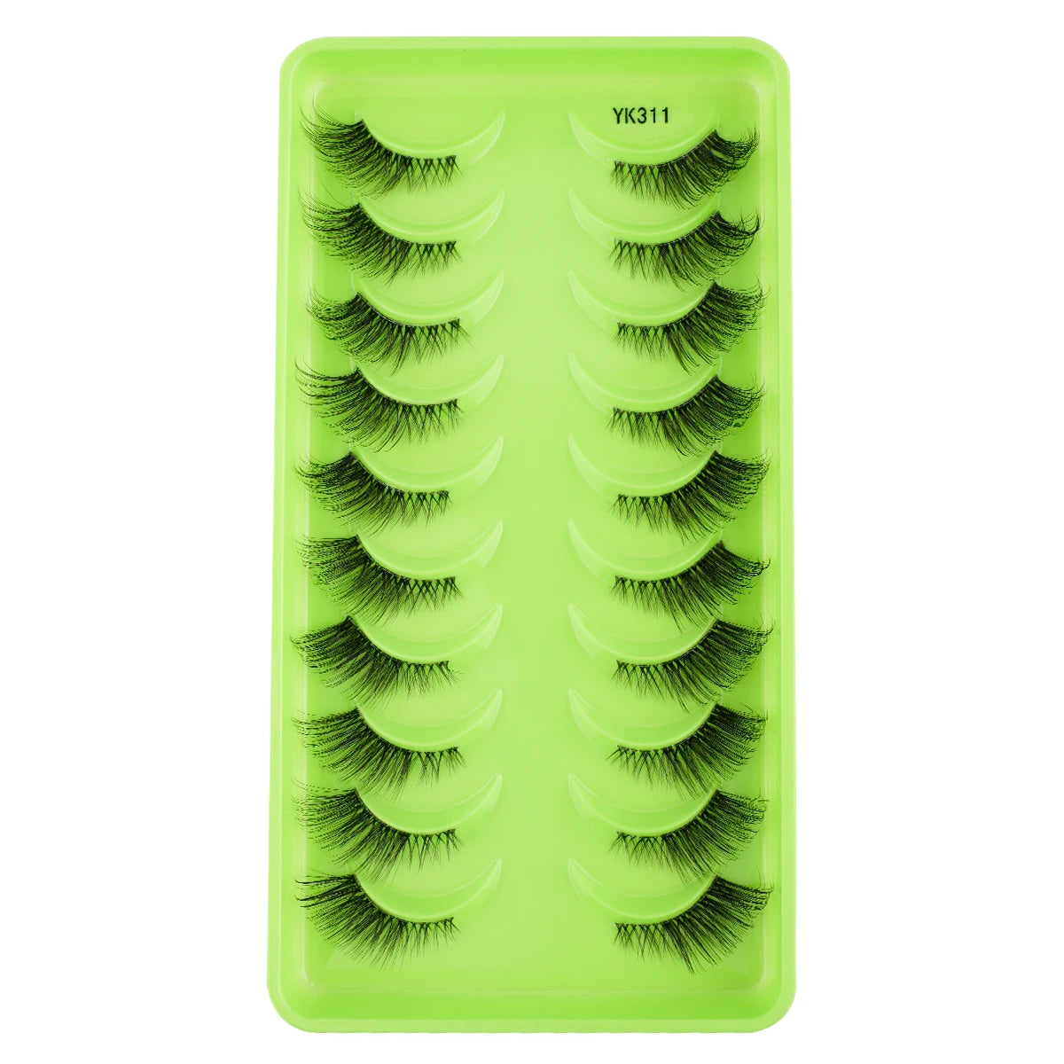 YSDO 3/7/10 Pair Half Eye Lashes Soft Natural Fake Lashes Look Short Wispy Clear Band Fox Eye Lash Faux 3d Mink Eyelashes Makeup