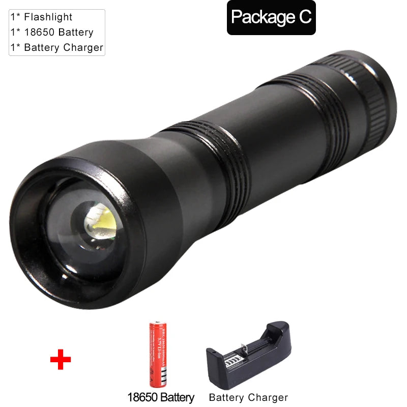UV Flashlight 395nm Black Light Flashlights Zoomable UV Torch Ultra Violet Light Flashlights Blacklight Flashlight 18650