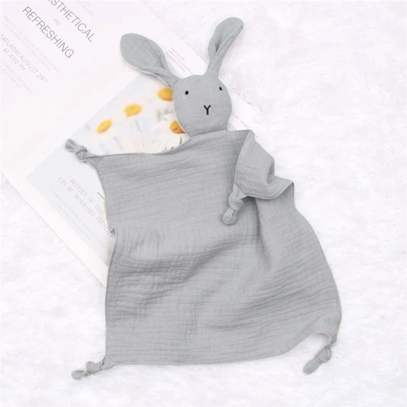 Baby Soothe Blanket Rabbit for Doll Appease Towel Gauze Bibs Teether Muslin Absorbent Bandana Infants Feeding Bib G 4XBC