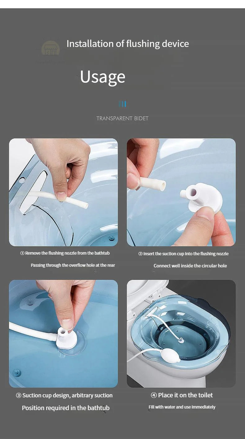 Portable Bathtubs Folding Bidet Maternity Self-Cleaning Private Part Buttock Rinse Perineal Soak Bath Hemorrhoid Treatment Bidet