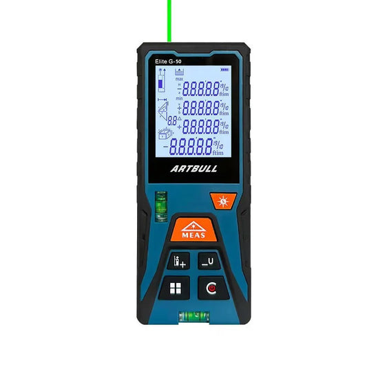 ARTBULL Digital Green Laser Tape Measure 50M Laser Distance Meter Rangefinder With Horizontal