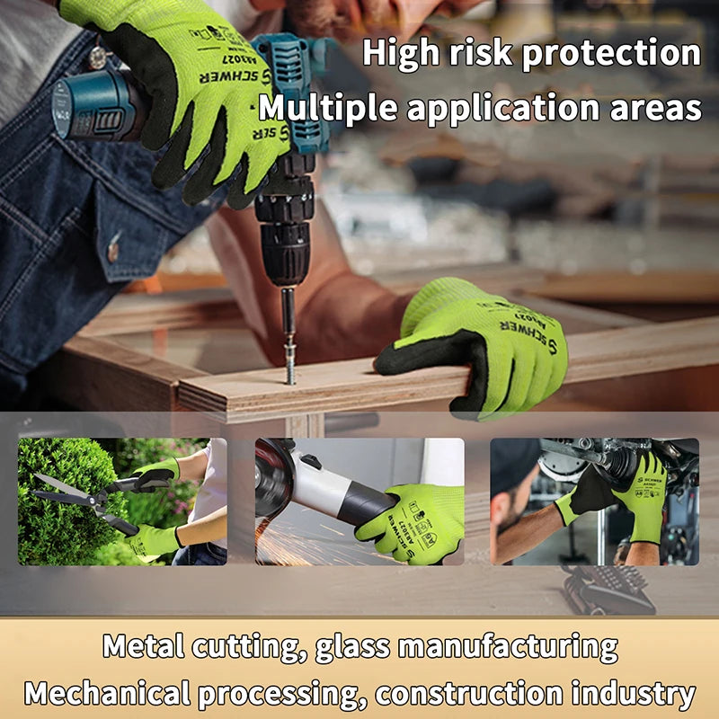 Steel-Wired A6 Gloves Provides anti-cut and anti-stab feature; Non-Slip and Resistant to Wear