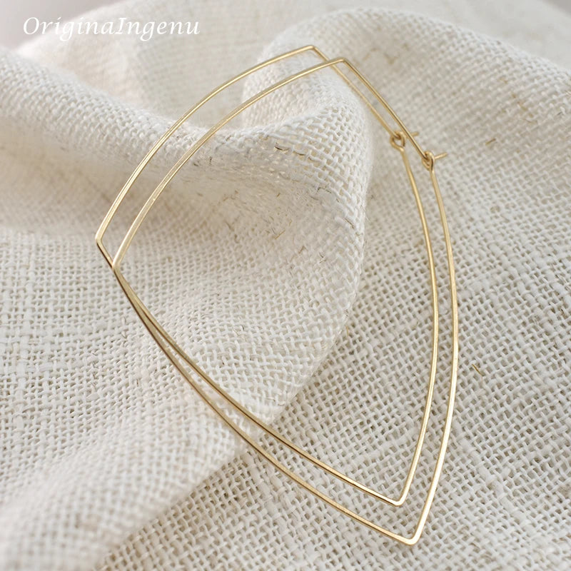 Sterling Silver Triangle Earrings Handmade Jewelry Gold Filled Oorbellen Brinco Vintage Jewelry Pendientes Earrings For Women