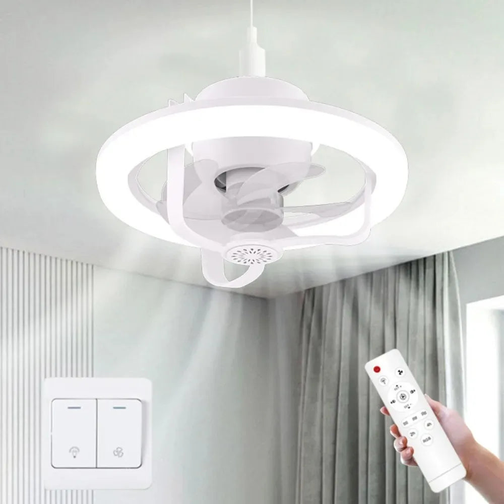 JOYINLED Fan Ceiling Light Fan Light Ceiling Fan with Lamp Remote Control, Quiet, Dimmable 360 Degrees for Living Room Bedroom