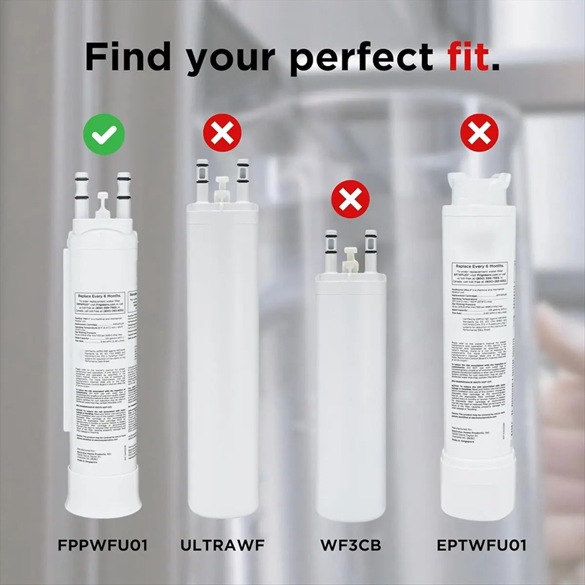 New in-For Frigidaire FPPWFU01 PurePour PWF-1 Water Filter PWF-1 Refrigerator Filter