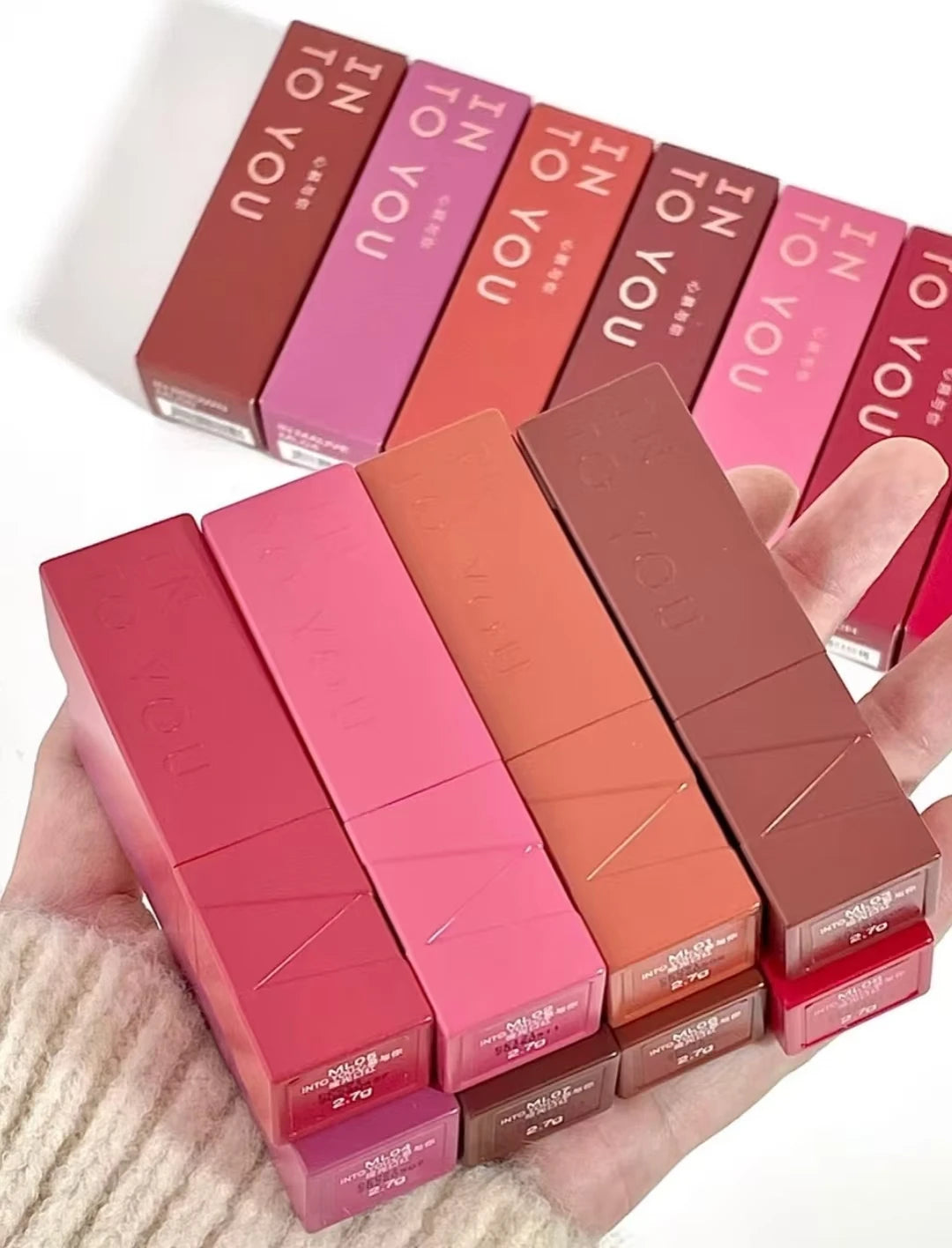 INTO YOU Matte Velvet Lipstick Easy To Wear Silky Smooth Long Lasting Whitening Lips Beauty Makeup