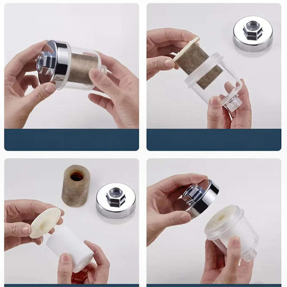Showerhead Water Filter Universal Fit Bath Filter Removes Chlorine and Impurities Improves Water Quality for Shower