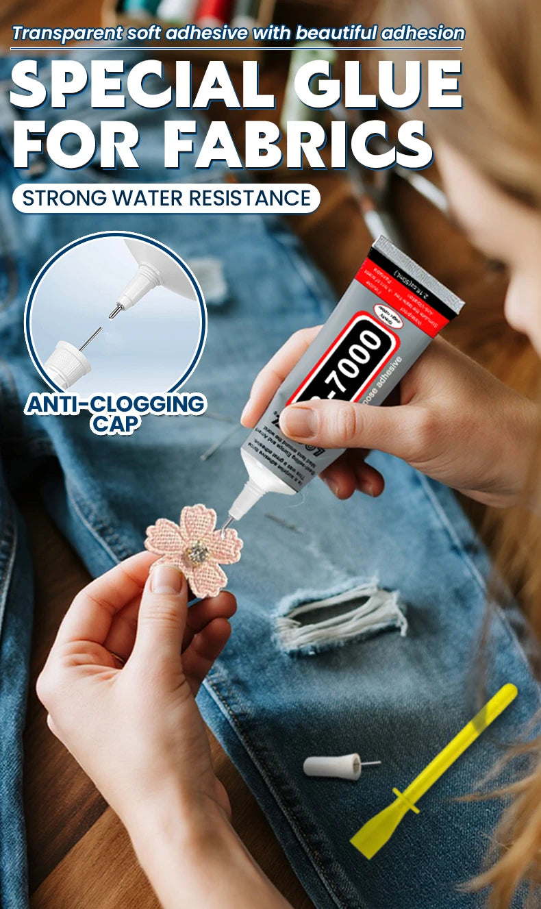 Epoxy resin super strong adhesive, fabric adhesive has strong plasticity, colorless, transparent, odorless, and washable