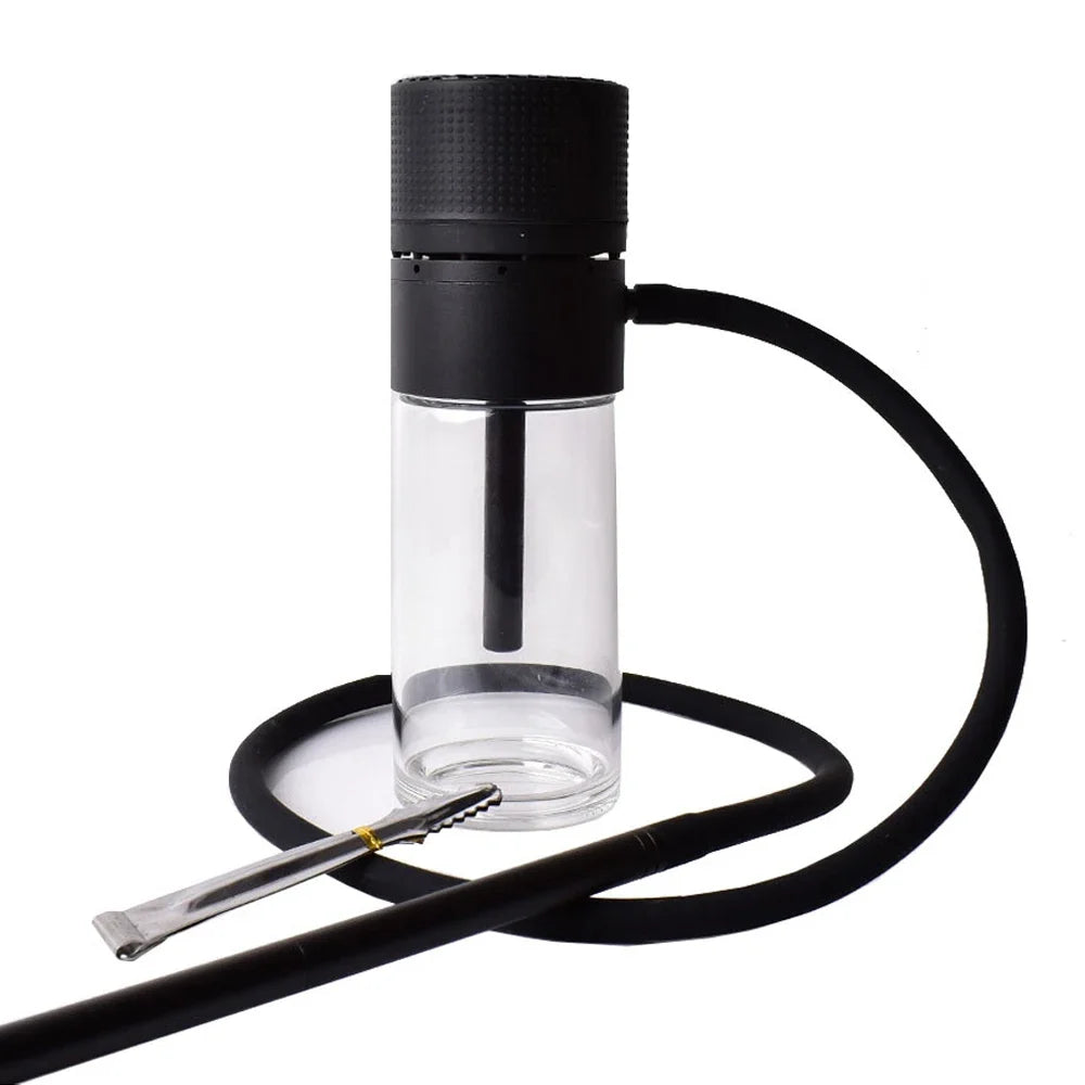 DONIRT High Quality Shisha Pipes Smoking Glass Hookah Set with Bowl Chicha Hose Portable Smoke Accessories Gifts for Car Home