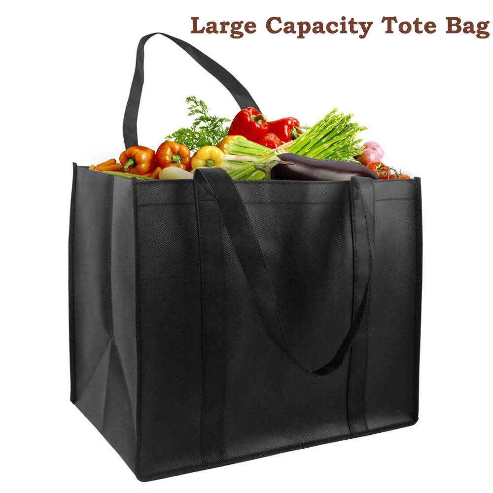 Reusable Shopping Bags For Women Portable Foldable Eco-Friendly Grocery Heavy Duty Handbag Simple Large Capacity Tote Bag