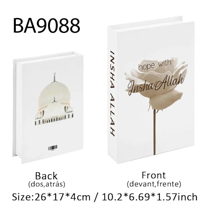 Islamic Fake Book Storage Box Luxury Decorative Books Kaaba Mosque Muslims Moroccan Coffee Table Home Bedroom Ramadan Decor 2026