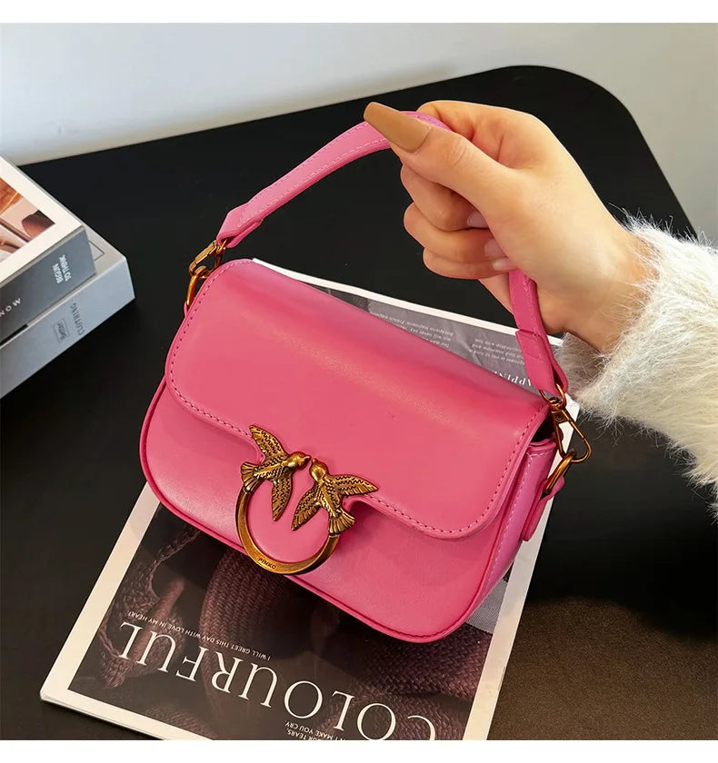 Ladies' Handbag, Swallow Bag, High-end, Fashionable, Versatile, Single Shoulder Crossbody Bag, Small Square Bag, Commuting Bag