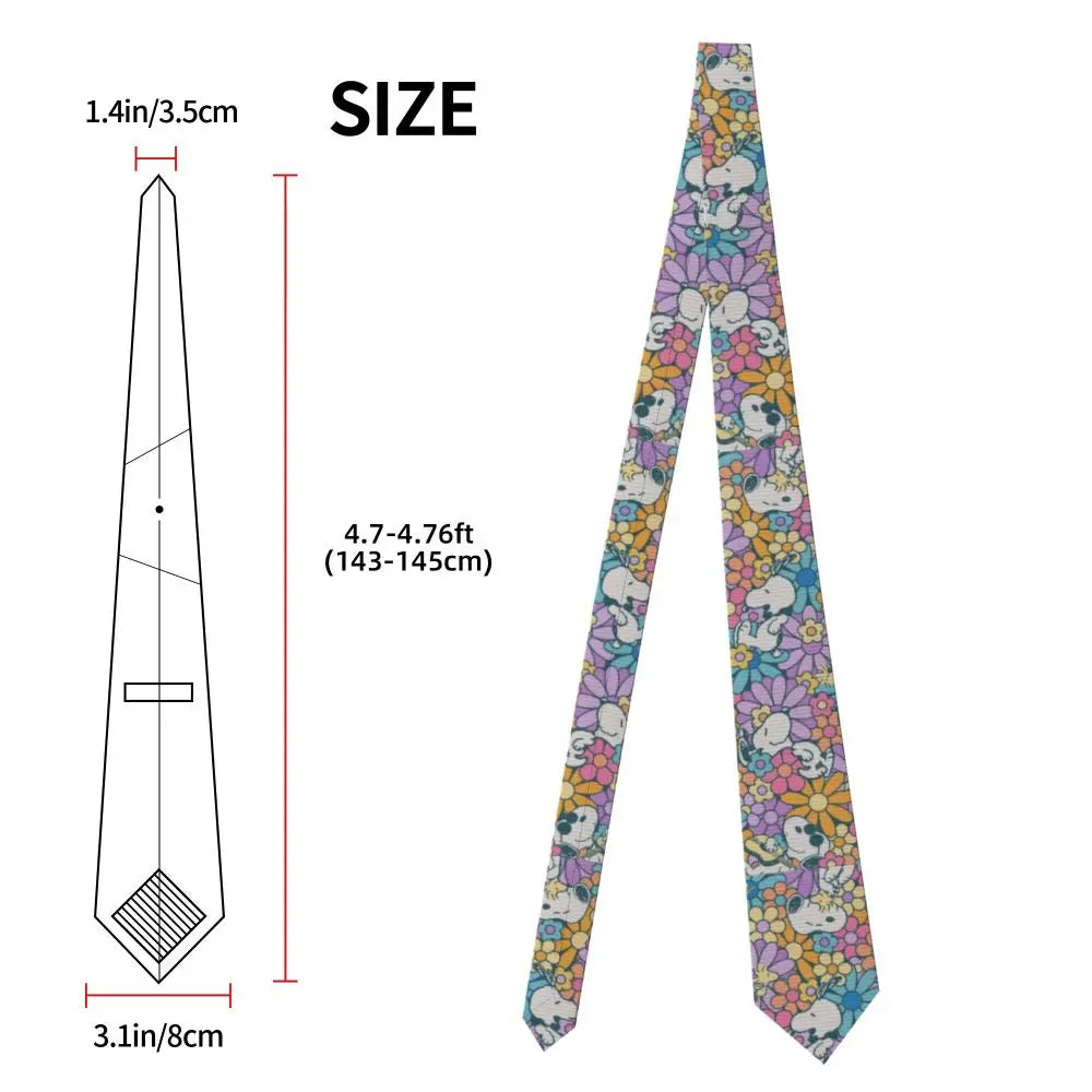 Personalized Fashion S-Snoopys Neckties Men Silk Cartoon Office Neck Tie