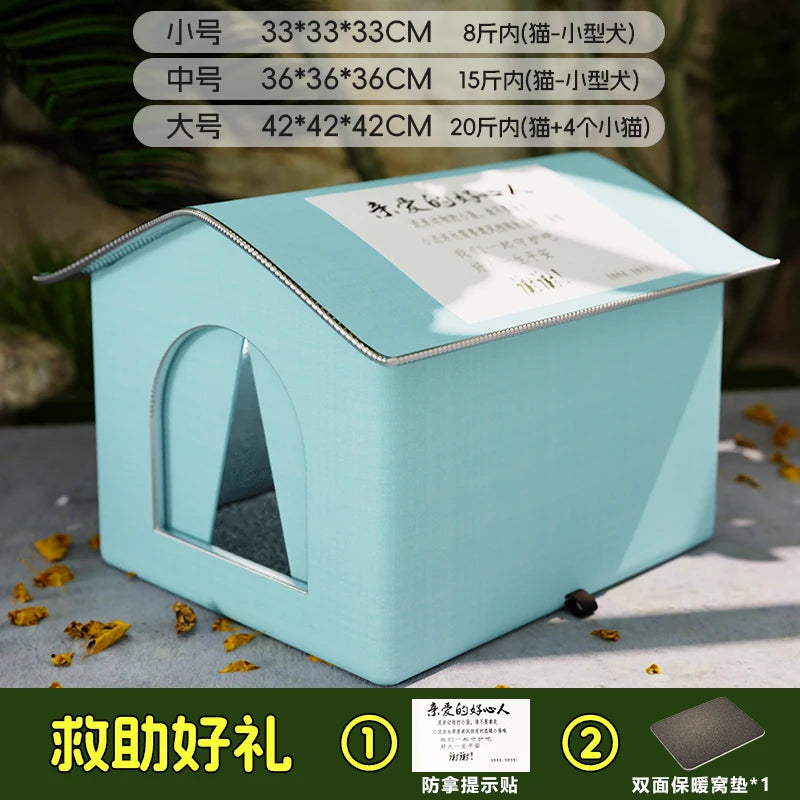 Outdoor Waterproof  Dog Shelter Winter Cold Proof Rain Sun Protection Warm All Season Universal Outdoor  House