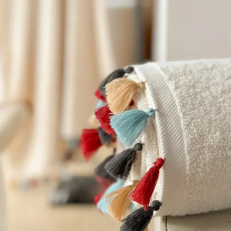 New Tassel 100% Cotton Bath Towel All Cotton plus Size Absorbent Fashion Brand Soft Cute Pure Cotton