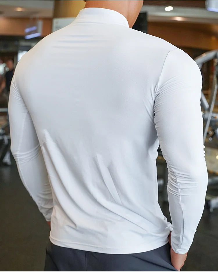 Autumn winter Compression Long Sleeve Men Running Fitness T shirt elastic Quick Dry comfort Sports Bodybuilding Training Shirts