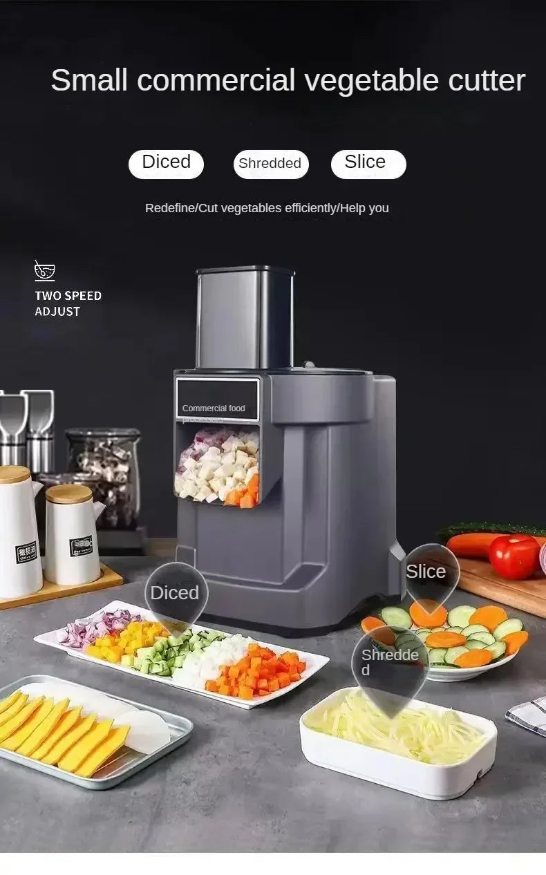 Vegetable Cutter Commercial High Power Family Party Multifunctional Automatic Dicing Slicing Shredding Chopp Vegetable