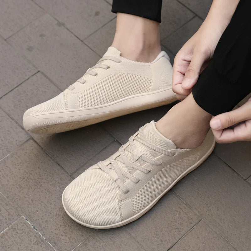 New wide toe shoes with wide toe, barefoot mesh fabric, breathable casual shoes