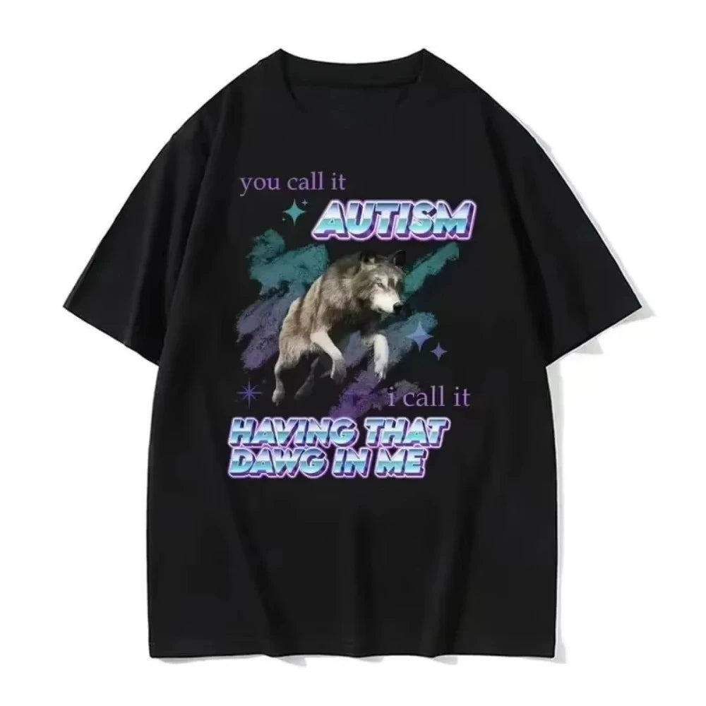 Autistic Funny Skeleton T Shirt Women Men Autism Edgy Skeleton Meme T-shirt Casual Short Sleeve Tshirt Oversize Casual T-shirt