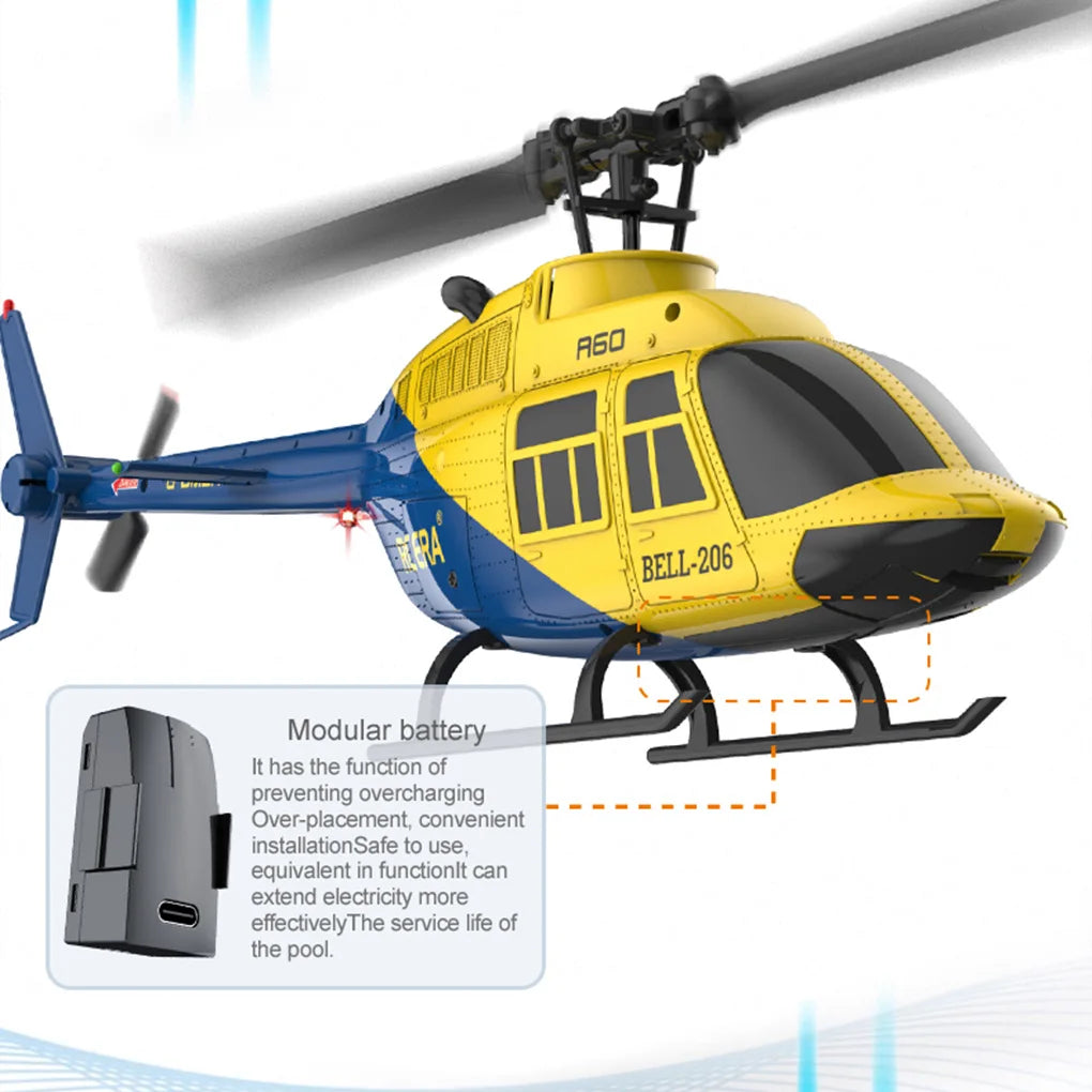 RC Plane RC ERA A60 1/42 remote-controlled aircraft Bell 206 helicopter 2.4G 4CH Altitude Hold Optical Flow Positioning
