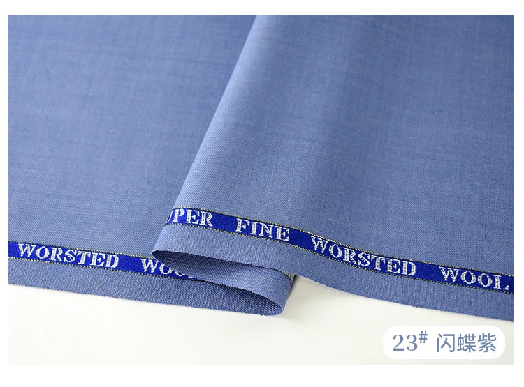 High Count 50% Worsted Wool Fabric For Suits Sewing Blazer Vest Pants Coat DIY High End 280g/m Serge Cloth Material 50X150cm