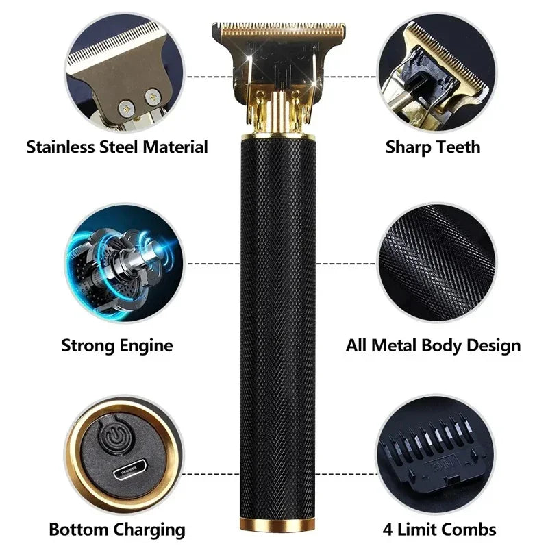 Electric Hair Cutting Machine Vintage T9 Clipper Hair Rechargeable Man Shaver Trimmer For Men's Barber Professional New Hot Sale