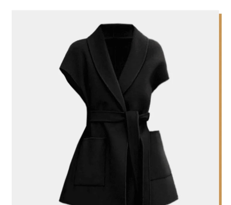 Fashion Wool Vest for Women Autumn and Winter Double-Sided Wool Mid-length Waistcoat Coat Elegant Female Horse Clip Tops Jacket