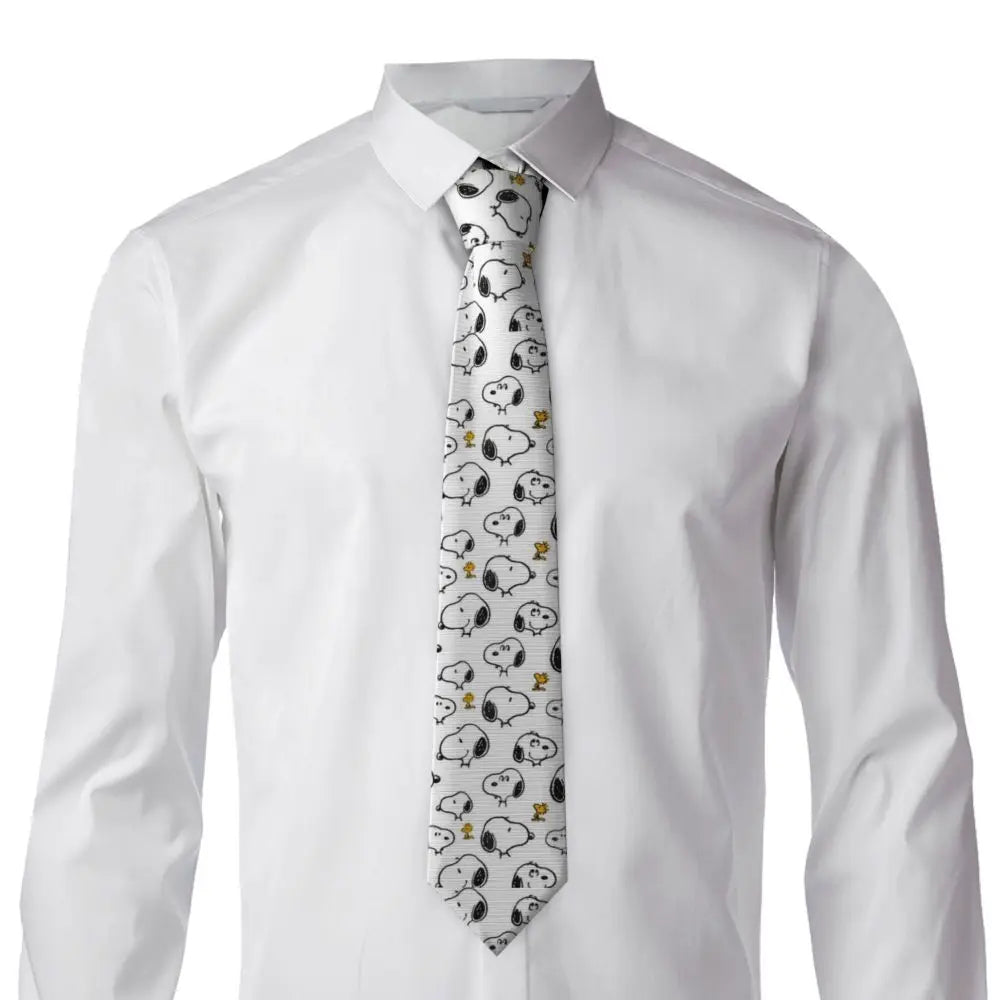 Personalized Fashion S-Snoopys Neckties Men Silk Cartoon Office Neck Tie