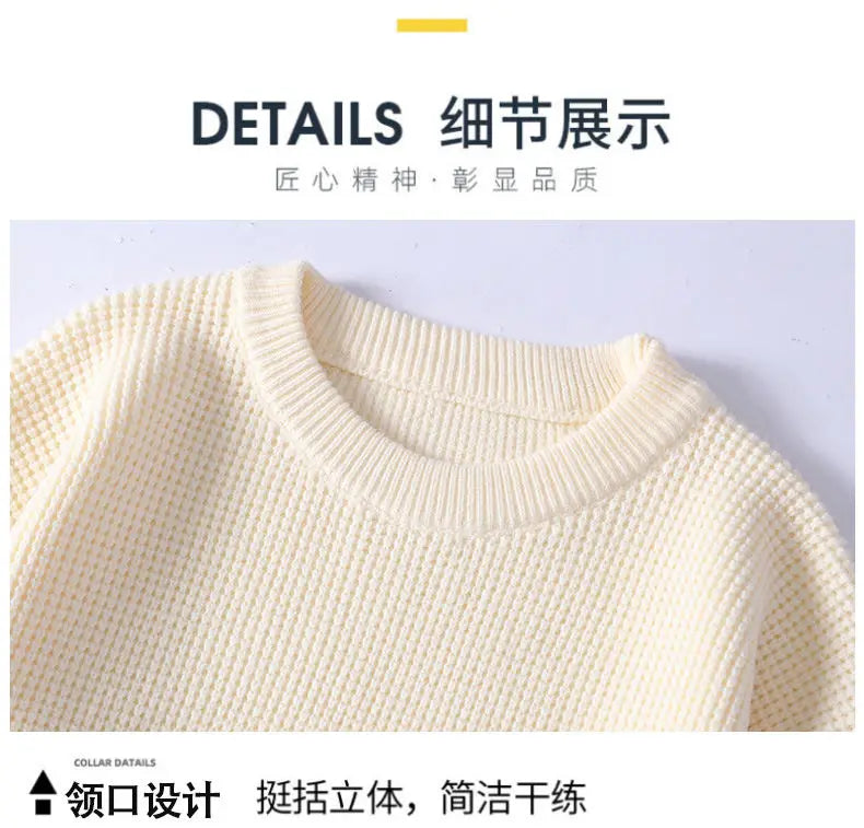 Fashion Blended Sweater 2025 Autumn/Winter Warm Wool Knitted Hoodies Cuff Button Design Casual Tops