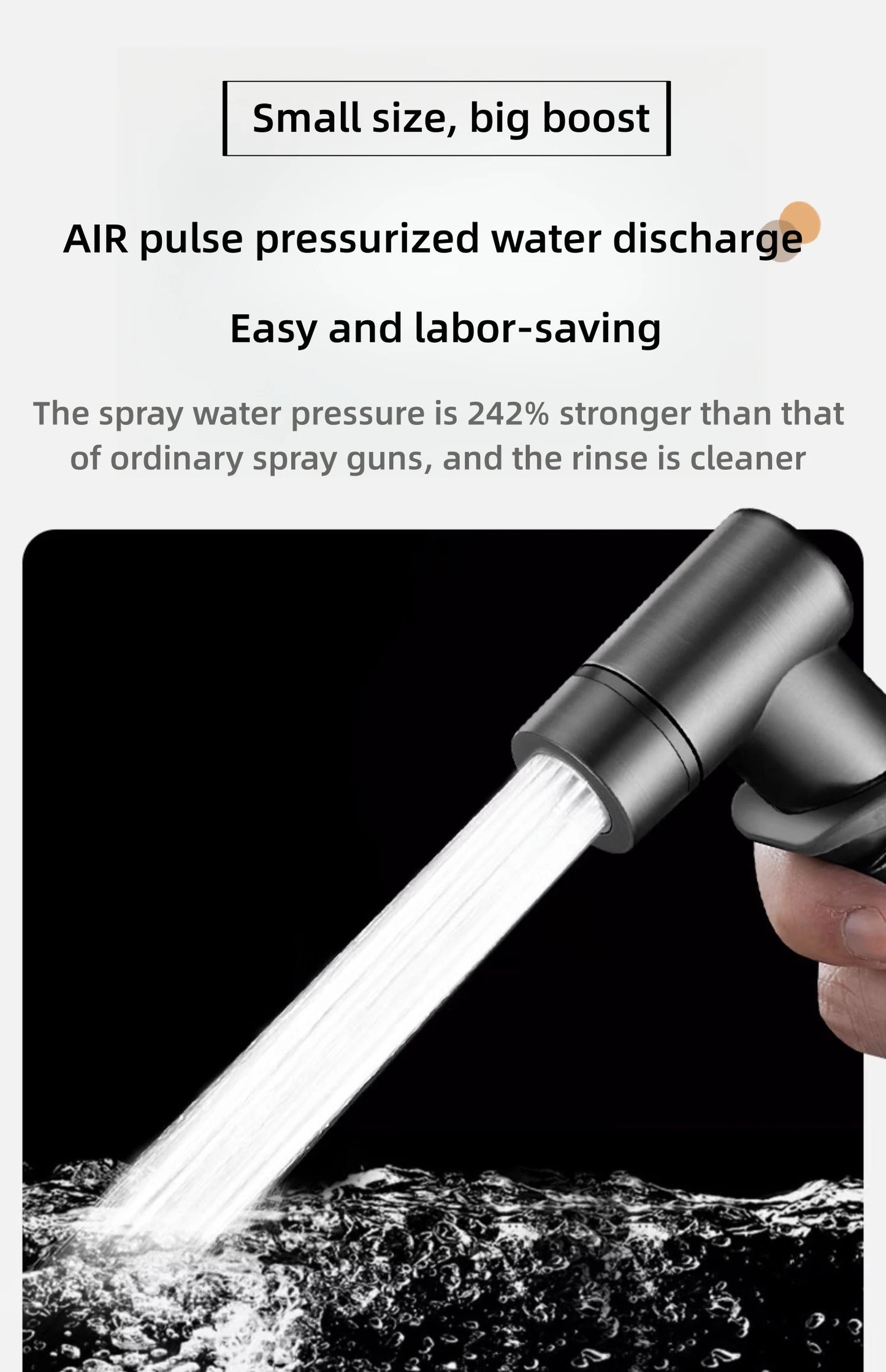 Bidet Spray Set Water Jet High Pressure Handheld Bidet Sprayer Toilet Cleaning Hygienic Shower for Bathroom Accessories