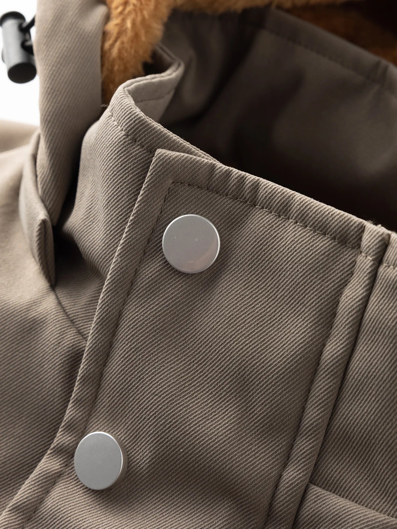 Winter - Proof Men's Jacket: Khaki, Hooded & Plush Fleece Interior