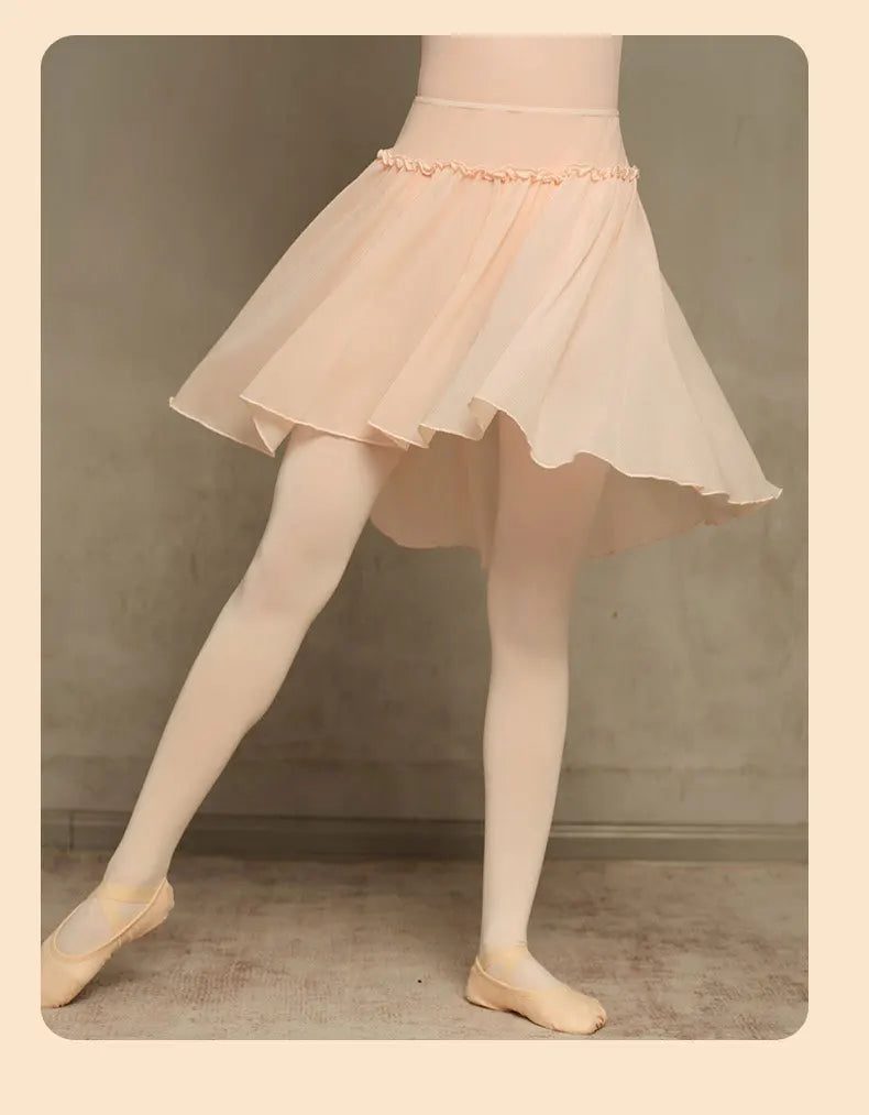 Ballet dress, adult female dance practice suit, chiffon skirt, dance performance gauze dress, gymnastics suit with skirt