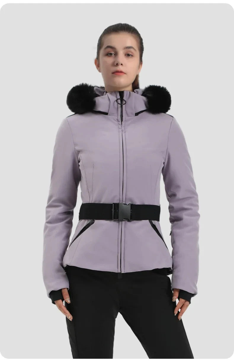 Ski Jackets 2025 Mountain Winter Hooded Woman Snowboard Clothes Outdoor Sports Skiing Overcoats Windproof Thermal Snow Tracksuit